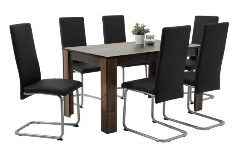 Sandy 7 teilige Tischgruppe mit 6 Stühlen für 205,50€ (statt 306€)