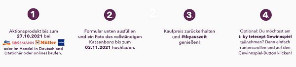 Gratis: t: by tetesept Dusche oder Schaumbad ausprobieren