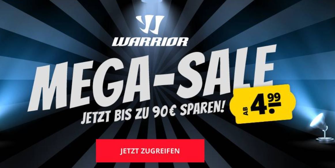 SportSpar kleiner Warrior Sale   z.B. Warrior W2 Herren Track Jacke ab 8,99€ (statt 39€)