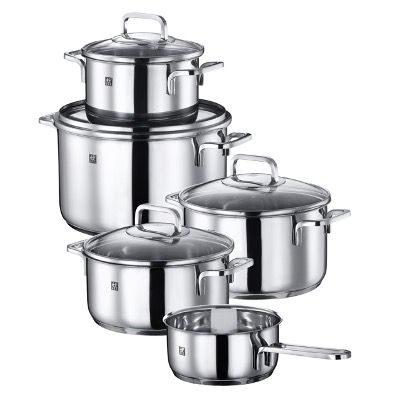 Zwilling Kochtopf Set Quadro 5 tlg. + Kochmesser Compact Gourmet für 103,99€ (statt 184€)