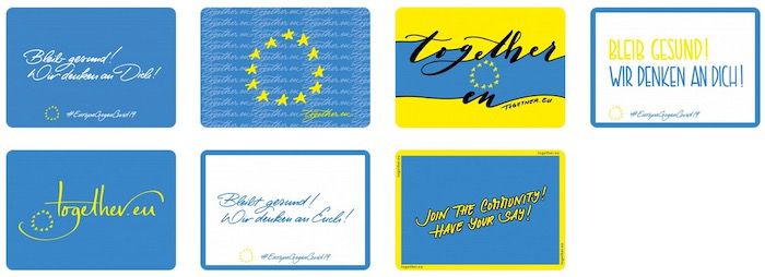 3x Personalisierte Postkarte mit EU Motiv weltweit kostenlos über MyPostcard verschicken