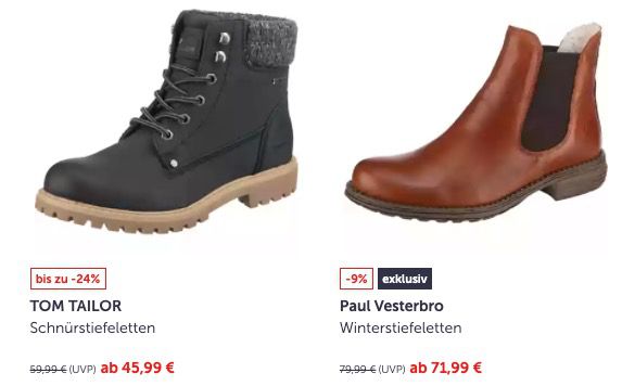 mirapodo: 22% Rabatt auf Damenschuhe + keine Versandkosten   z.B. Tom Tailor Winterstiefel mit hohem Schaft nur 38,99€