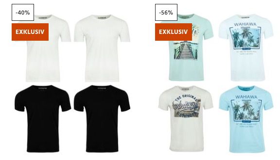 4er Pack T Shirts ab 20€ bei Jeans Direct + keine VSK ab 40€