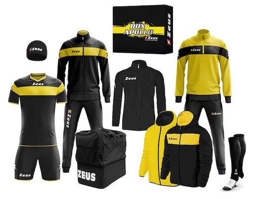 Zeus Apollo Fußball Set mit 12 Teilen (Trainingsanzug, Regenjacke uvm.) für 89€ (statt 119€)