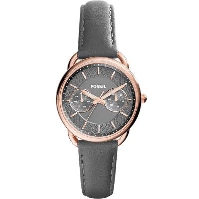 FOSSIL Multifunktion Damenuhr Tailor in Roségold mit Lederband für 59,60€ (statt 98€)