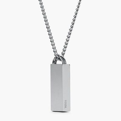 FOSSIL Herren Halskette Dog Tag für 24,60€ (statt 59€)