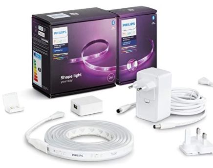 Philips Hue White & Col. Amb. Lightstrip (BT) 2 m + 1 m für 64,99€ (statt 82€)