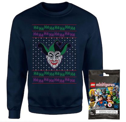 DC Joker Christmas Sweater (Damen, Herren, Kinder) + Lego Minifigur für 18,99€ (statt 35€)