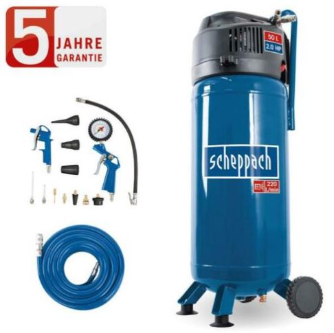 Scheppach 50 Liter Kompressor HC51V + 13 tlg. Druckluft Set für 139,90€ (statt 206€)