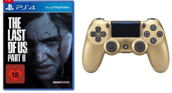 The Last of Us Part II (PS4) inkl. Dualshock Wireless Controller in Gold für 69€ (statt 94€)   Neukunden nur 50,55€