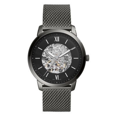 FOSSIL Herrenuhr Neutra Automatik aus Edelstahl Grau für nur 154,10€ (statt 201€)