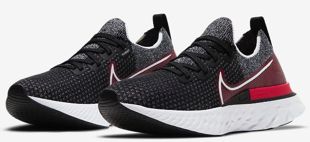 Nike React Infinity Run Flyknit Herren Laufschuh in Schwarz Rot für 71,98€ (statt 112€)