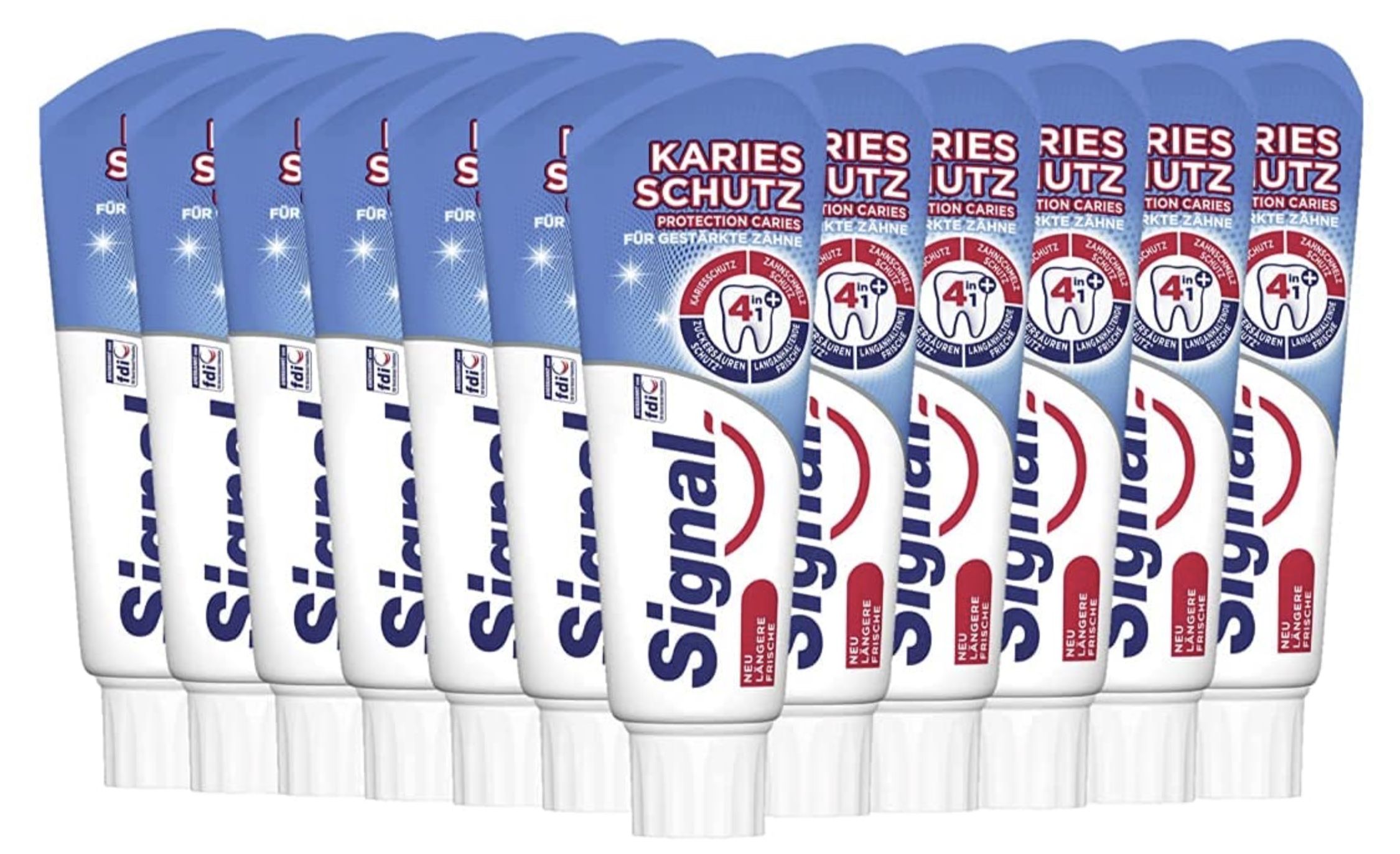 12er Pack Signal Kariesschutz Zahnpasta (je 75ml) für 6,72€ (statt 8,40€)   Prime Sparabo