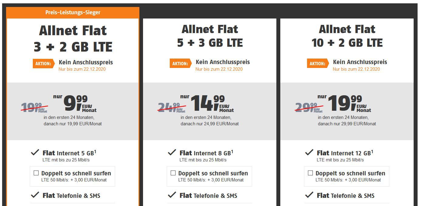 Hammer! Telekom AllNet & SMS Flat von klarmobil + 5GB LTE für 9,99€   oder 8GB für 14,99€