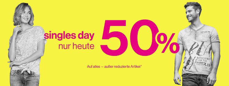 Camp David & Soccx Single Day Sale mit 50%   außer im Sale