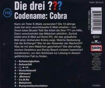 Die drei ??? – Codename: Cobra kostenlos (statt ca. 5,50€) als Stream