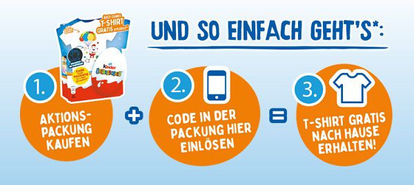 Gratis: T Shirt Aktion mit Kinderüberraschung