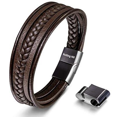 Notting Hill PU Lederarmband für Herren für 9,99€ (statt 23€)   Prime