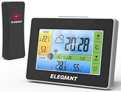 Elegiant EOX 9908 digitale Wetterstation mit Außensensor & Farbdisplay für 16,49€ (statt 30€)