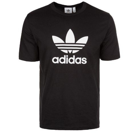 adidas Originals T Shirt mit Trefoil in Schwarz für 12,45€ (statt 18€)   XS bis L