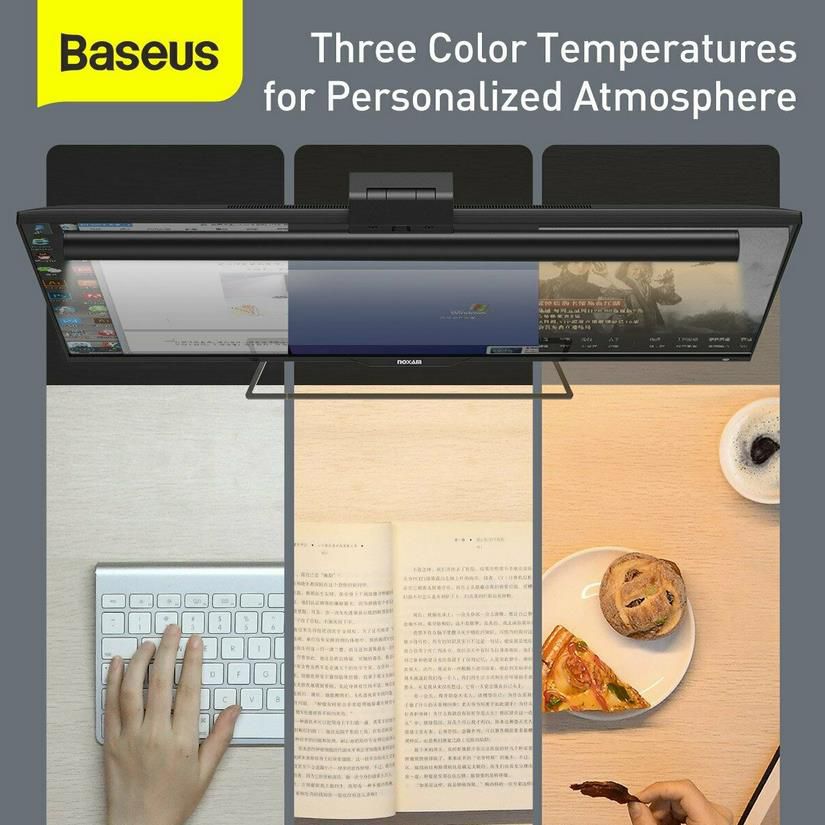 Baseus DGIWK B01   dimmbare Monitorlampe mit 3 Farbtemperaturen für 21,41€ (statt 25€)