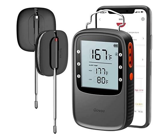 Govee Bluetooth Grillthermometer mit 2 Sensoren, Basisstation und App für 16,49€ (statt 32€)