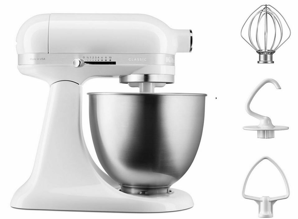 KitchenAid 5KSM3310XEWH Classic Mini Küchenmaschine für 206,10€ (statt neu 263€)   refurb.