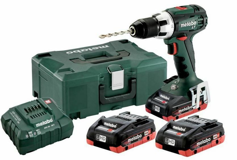 Metabo BS 18 LT Akku Bohrschrauber + Ladegerät + 3 Akku 4Ah + MetaLoc Koffer für 279€ (statt 312€)