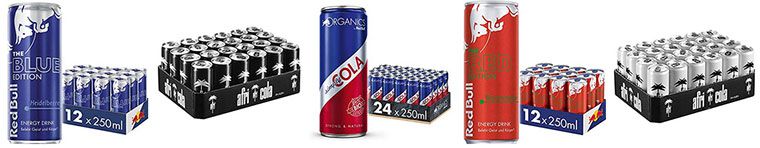 Cola, Energydrinks & Limo im Vorteilspack bei Amazon z.B. Red Bull, Sanpellegrino, Fanta, Cola & Co.