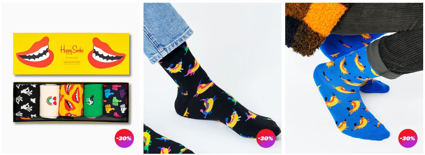 Happy Socks Black Freitag Sale mit 30% Rabatt + VSK frei