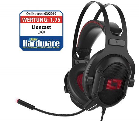 Lioncast LX60 USB Headset für PC, PS4, Xbox mit 7.1 Virtual Surround Sound für 44,97€ (statt 70€)