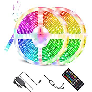 Fylina 2x5m LED RGB Streifen mit Fernbedienung für 13,20€ (statt 33€)