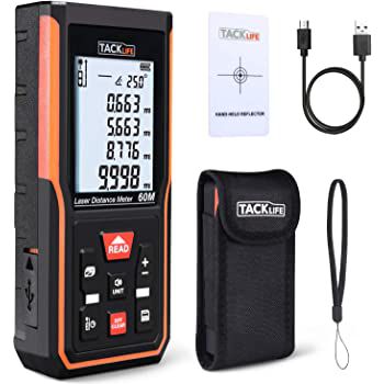 Tacklife S5 60 Laser Entfernungsmesser für bis zu 60m für 23,39€ (statt 35€)