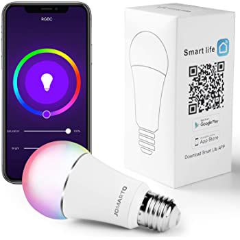 JOMARTO LED RGBW WLAN Glühbirne (E27) mit App Anbindung für 6,99€   Prime