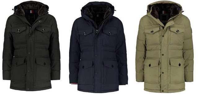 Tommy Hilfiger Parka mit Stehkragen und Kapuze in 3 Farben für 281€ (statt 332€)