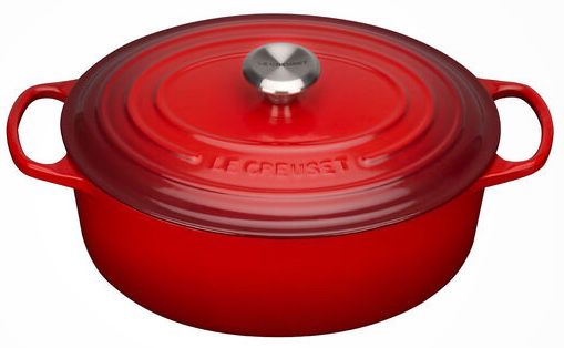 Le Creuset Signature Bräter oval 31cm in Schwarz und Kirschrot für je 179€ (statt 249€)