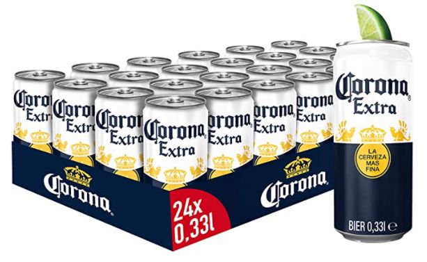 Bier und Biermischgetränke bei Amazon   z.B. 24x Corona Extra Premium Lager 16,62€