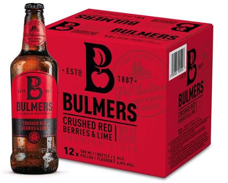 Bulmers Crushed Red Berries & Lime Cider (12x 0,5 Liter) für 16,99€ (statt 24€)   Prime