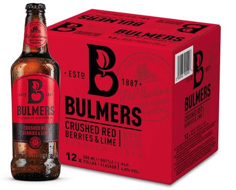 12x Bulmers Crushed Red Berries & Lime Cider (0,5L) für 24,69€ (statt 31€)