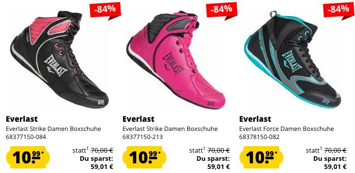 Everlast Damen Boxschuhe für je 10,99€ + VSK (statt 25€)