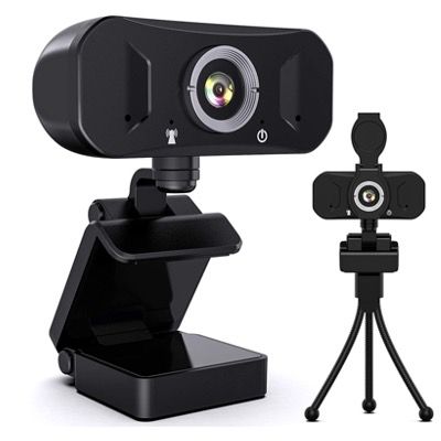 Racokky Webcam mit Mikrofon 1080P mit Stativ und Lichtkorrektur für 17,49€ (statt 35€)