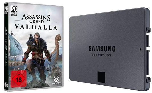 Assassins Creed Valhalla (PC) + Samsung 870 QVO 1TB SSD ab 99€ (statt 132€)