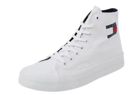 Tommy Jeans High Top Sneaker aus Textil in Weiß für 44,99€ (statt 59€)