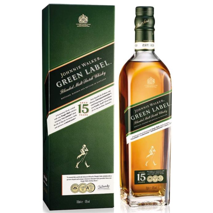 Johnnie Walker Green Label + 2 Gläser für 36,90€ (statt 43€)