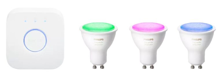 Philips Hue White and Color Ambiance GU10 Starter Kit Bluetooth für 96€ (statt 136€)