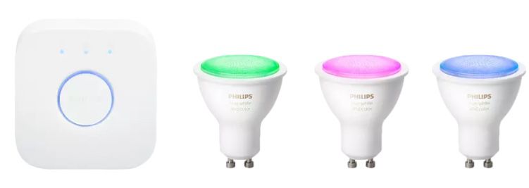 Philips Hue White and Color Ambiance GU10 Starter Kit Bluetooth für 83,19€ (statt 109€)