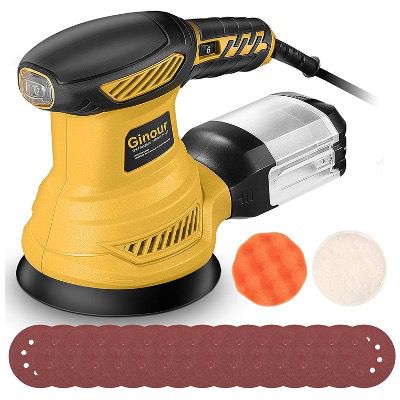 Ginour Exzenterschleifer mit 15x Schleifpapier 13000 RPM mit Staubsammler für 22,79€ (statt 38€)