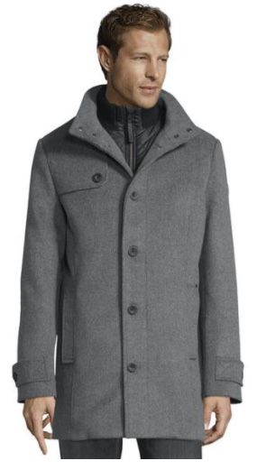 Tom Tailor Wollmantel mit gesteppter Unterjacke bis 2XL für 71,99€ (statt 139€)