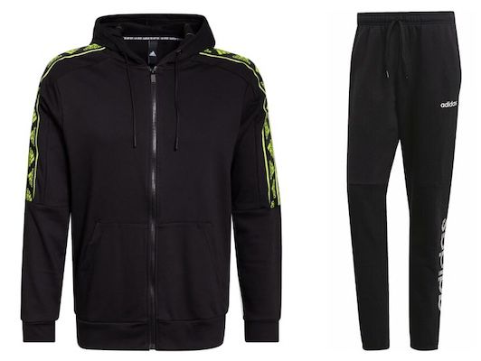 adidas Anzug aus Must Have Stadium GFX Jacke und Fleece Jogginghose für 64,95€ (statt 83€)