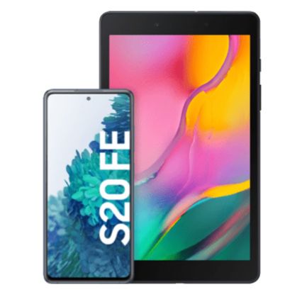 Samsung Galaxy S20 FE + Galaxy Tab A8 für 1€ + o2 Allnet Flat mit 20GB LTE/5G für 35,99€ mtl.